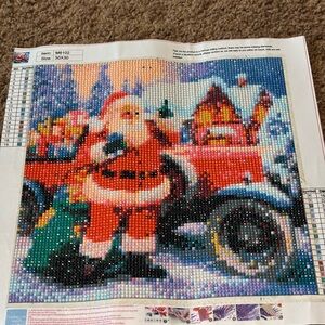 Santa Truck of Gifts DIY 5D Full Round Drill Diamond Painting Completed 30*30”
